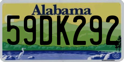 AL license plate 59DK292