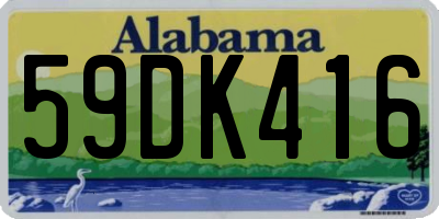 AL license plate 59DK416