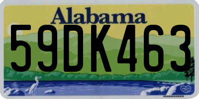 AL license plate 59DK463