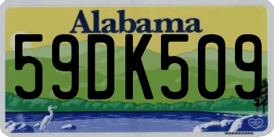 AL license plate 59DK509