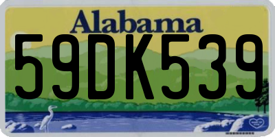 AL license plate 59DK539