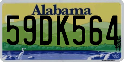 AL license plate 59DK564