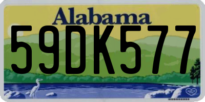 AL license plate 59DK577