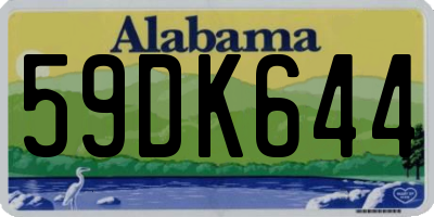 AL license plate 59DK644
