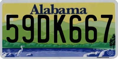 AL license plate 59DK667