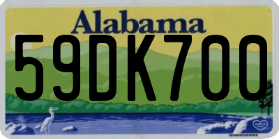 AL license plate 59DK700