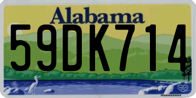 AL license plate 59DK714