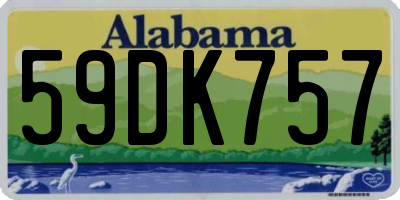 AL license plate 59DK757