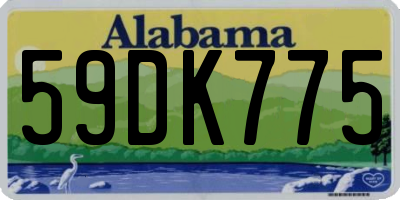 AL license plate 59DK775