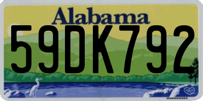 AL license plate 59DK792