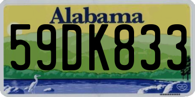 AL license plate 59DK833