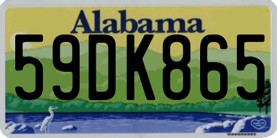 AL license plate 59DK865