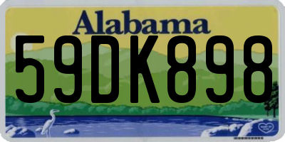 AL license plate 59DK898