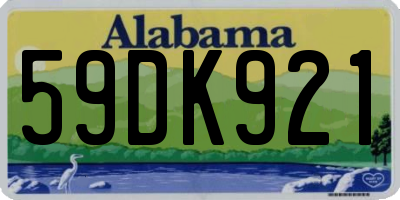 AL license plate 59DK921