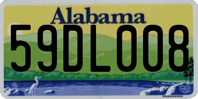 AL license plate 59DL008