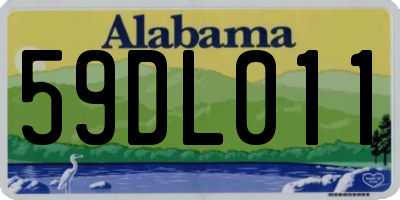 AL license plate 59DL011