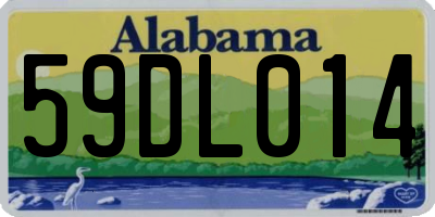 AL license plate 59DL014