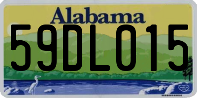 AL license plate 59DL015