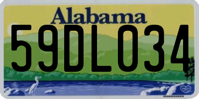 AL license plate 59DL034