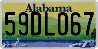 AL license plate 59DL067