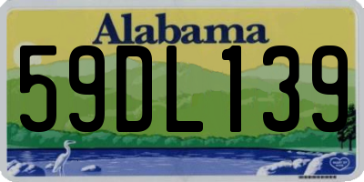 AL license plate 59DL139