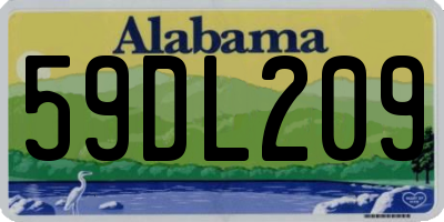 AL license plate 59DL209