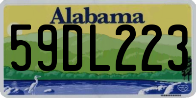 AL license plate 59DL223