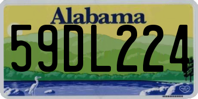 AL license plate 59DL224