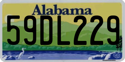 AL license plate 59DL229