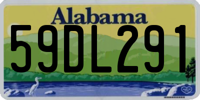 AL license plate 59DL291