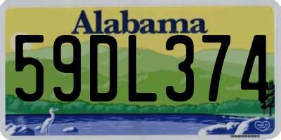 AL license plate 59DL374