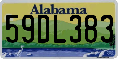 AL license plate 59DL383