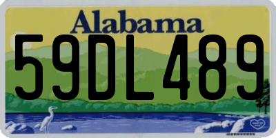 AL license plate 59DL489