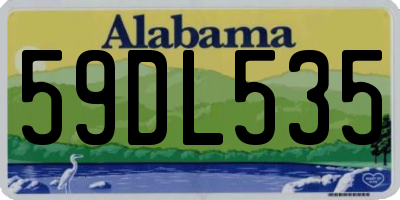 AL license plate 59DL535