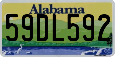 AL license plate 59DL592