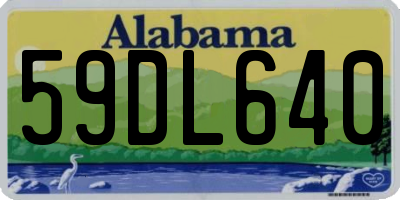AL license plate 59DL640