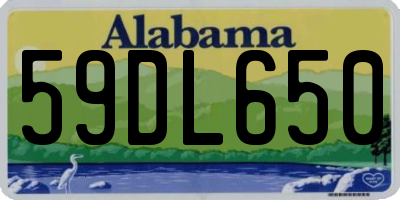 AL license plate 59DL650