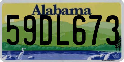 AL license plate 59DL673