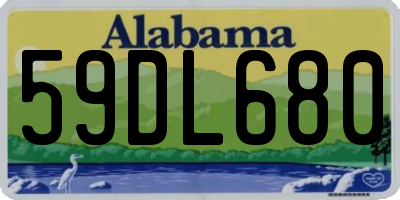 AL license plate 59DL680