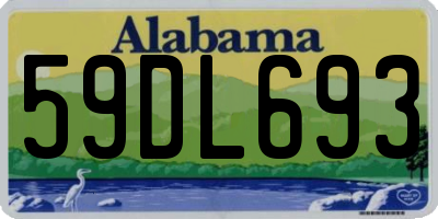 AL license plate 59DL693