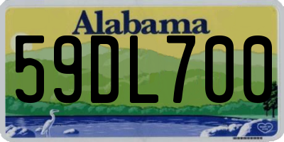 AL license plate 59DL700