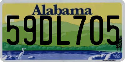 AL license plate 59DL705