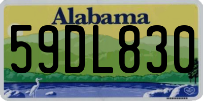 AL license plate 59DL830