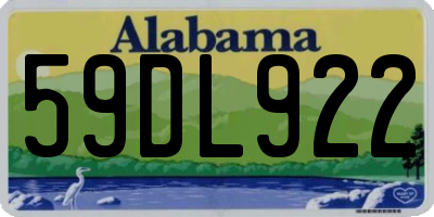 AL license plate 59DL922
