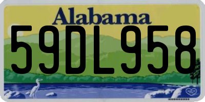 AL license plate 59DL958
