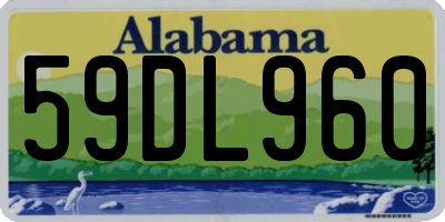 AL license plate 59DL960