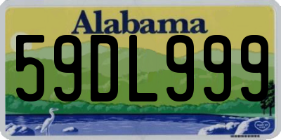 AL license plate 59DL999