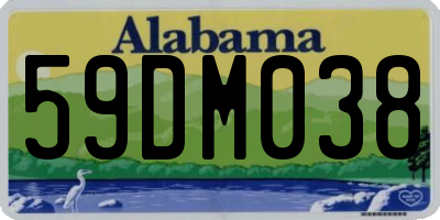 AL license plate 59DM038