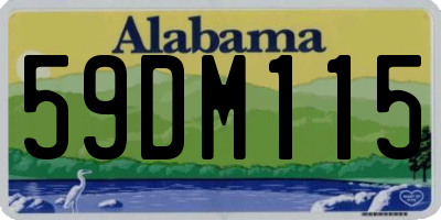 AL license plate 59DM115