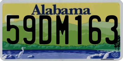 AL license plate 59DM163